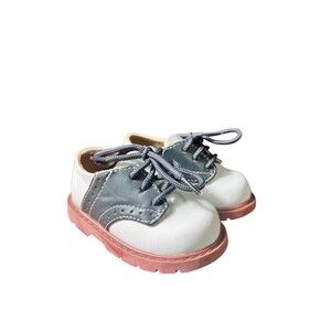 NWOT Trimfoot Toddler Dress Shoes – Size 2 Black White Lace Up Formal Shoes